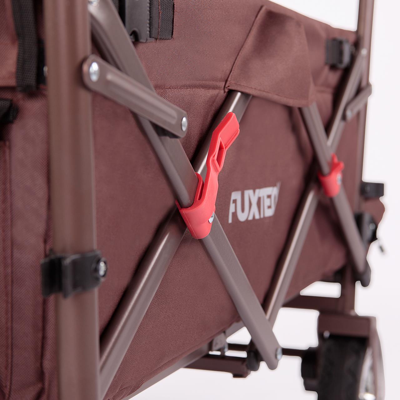 Rucný vozík FUXTEC FX-CT800 so slnecnou strieškou s UV ochranou, tlacnou rukovätou a vnútorným rozšírením