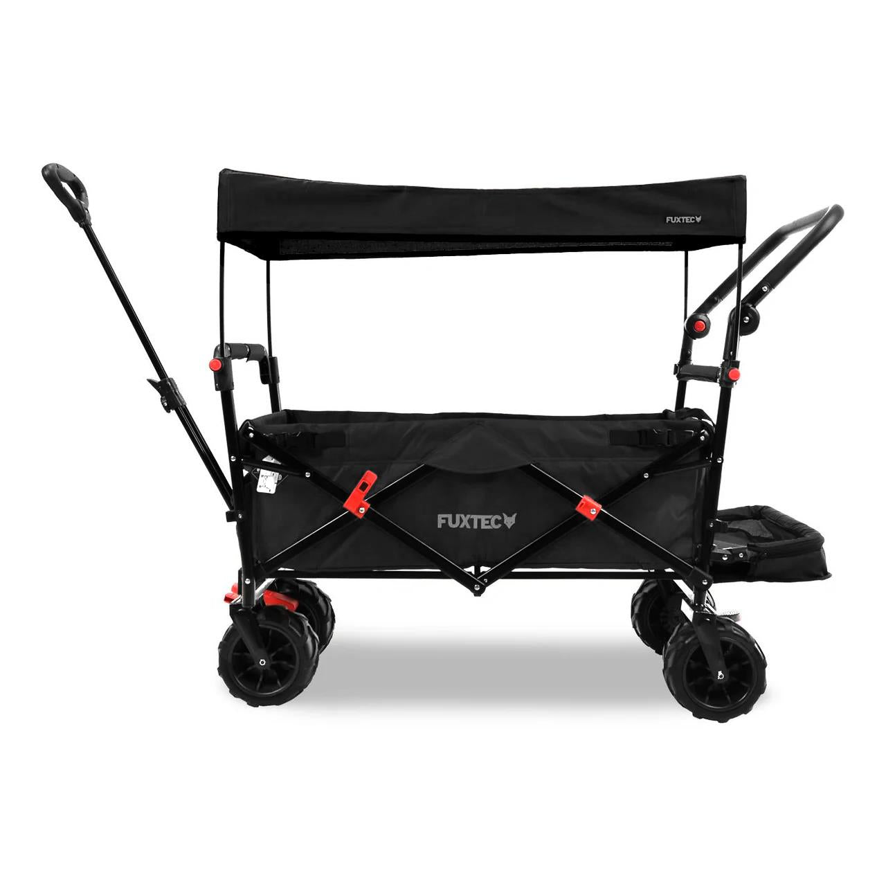 Bild 1 FUXTEC Strand-Bollerwagen FX-CTB800 mit UV-geschütztem Sonnendach,Schiebegriff & Innenraumverlängerung