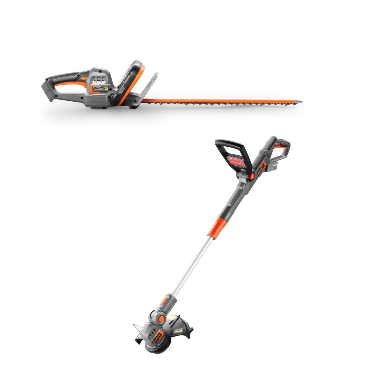 20V záhradná súprava FUXTEC FX-20VSET5 na kosenie trávy a strihanie živého plotu