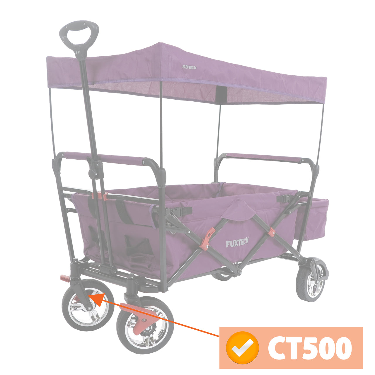 Držiak kolesa vrátane brzdy BRAUN CT500 pravý/ CT700 a CT800 lavý