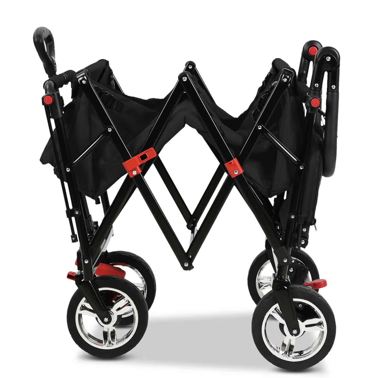 Rucný vozík FUXTEC FX-CT800 so slnecnou strieškou s UV ochranou, tlacnou rukovätou a vnútorným rozšírením