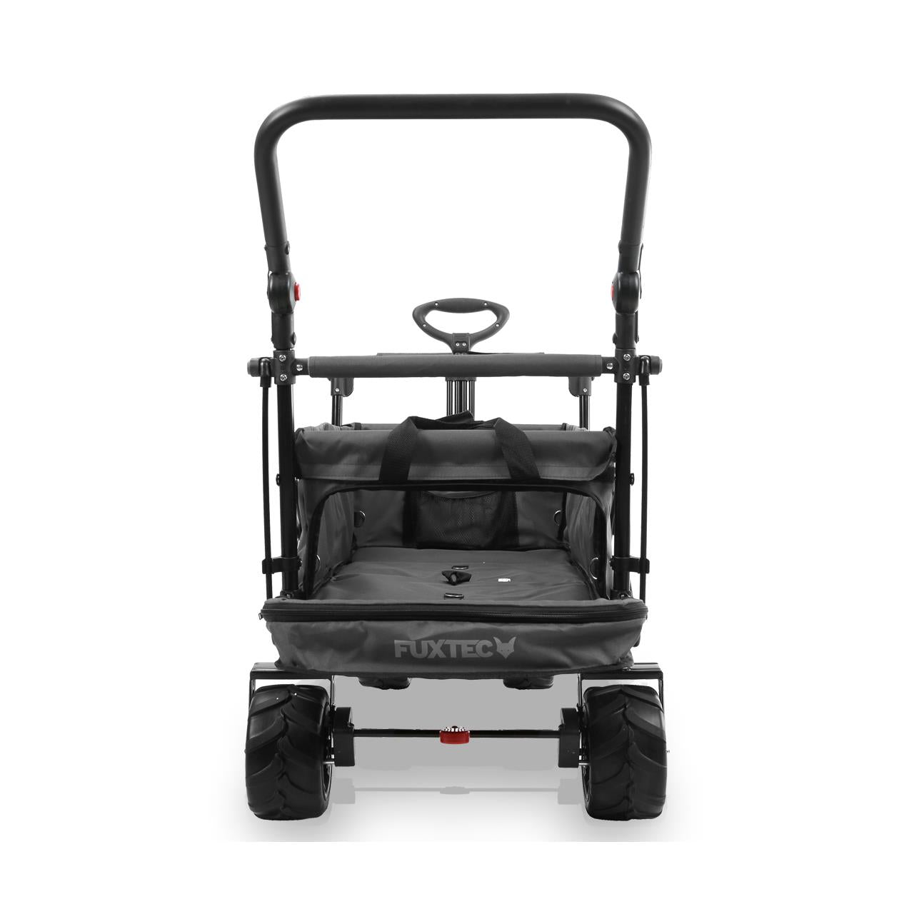 Plážový rucný vozík FUXTEC FX-CTB800 so slnecnou strieškou s UV ochranou, rukovätou na tlacenie a vnútorným rozšírením