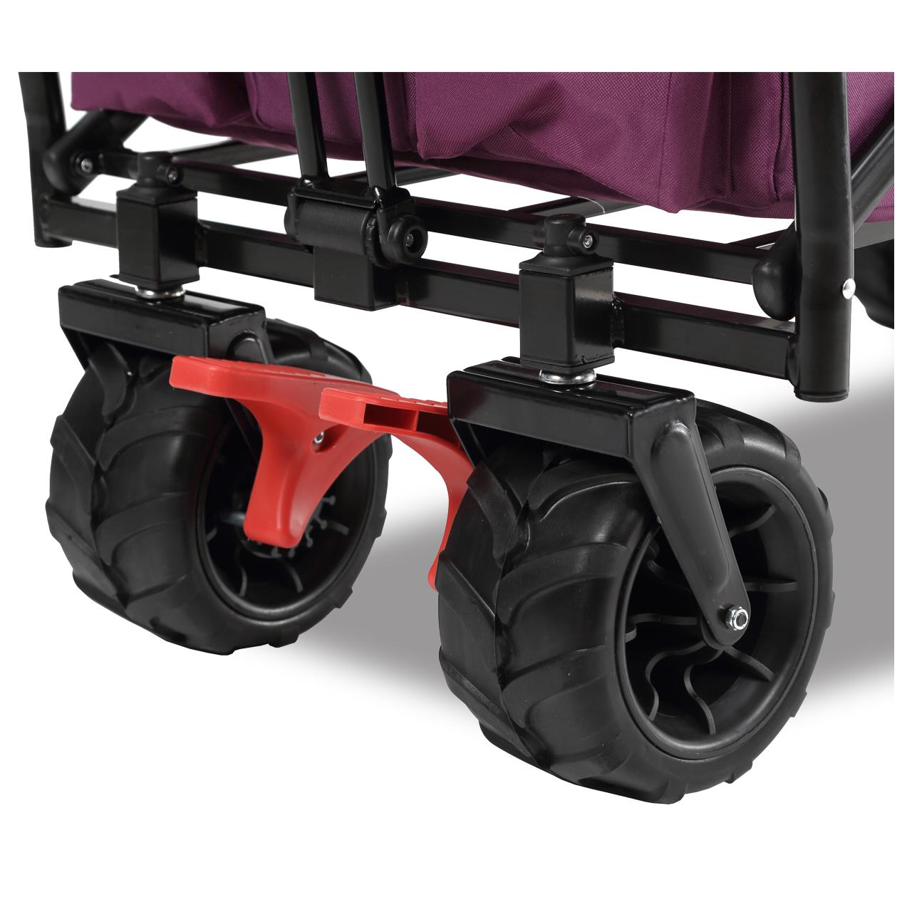 Plážový rucný vozík FUXTEC FX-CTB800 so slnecnou strieškou s UV ochranou, rukovätou na tlacenie a vnútorným rozšírením