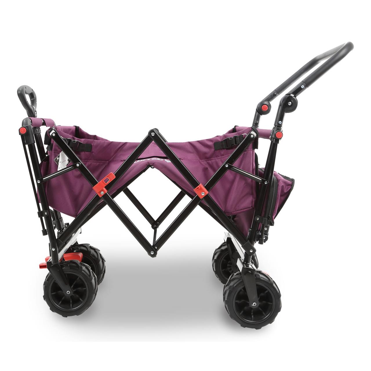 Plážový rucný vozík FUXTEC FX-CTB800 so slnecnou strieškou s UV ochranou, rukovätou na tlacenie a vnútorným rozšírením