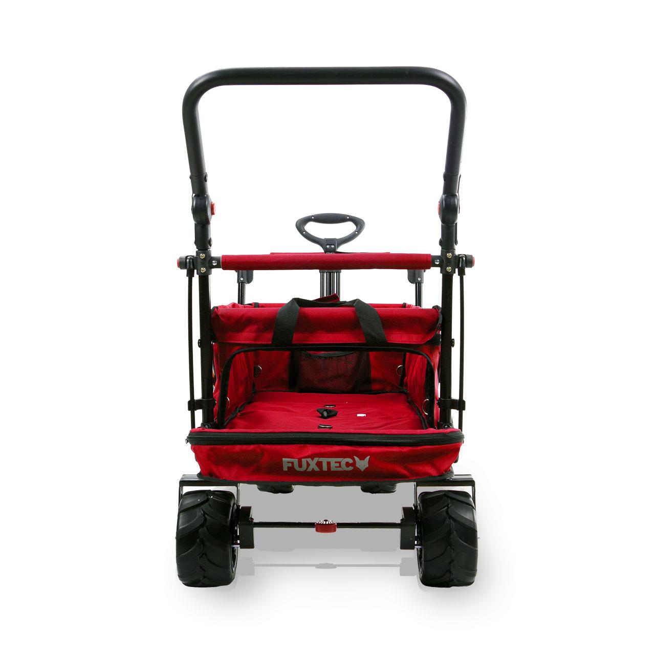 Plážový rucný vozík FUXTEC FX-CTB800 so slnecnou strieškou s UV ochranou, rukovätou na tlacenie a vnútorným rozšírením