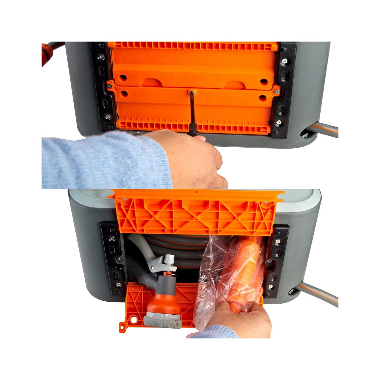 20m moderní ctvercový hadicový naviják