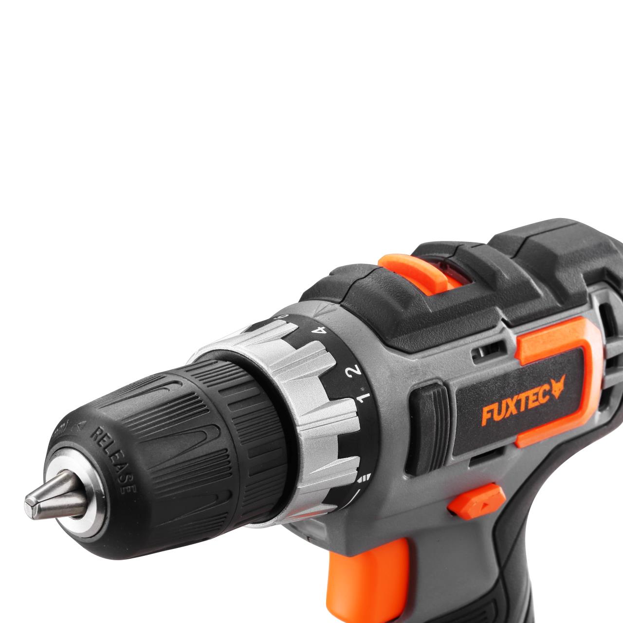 FUXTEC 20V akumulátorový skrutkovac FX-E1BS20 SET s 2 x batériou 2Ah, 1 x nabíjackou 1A