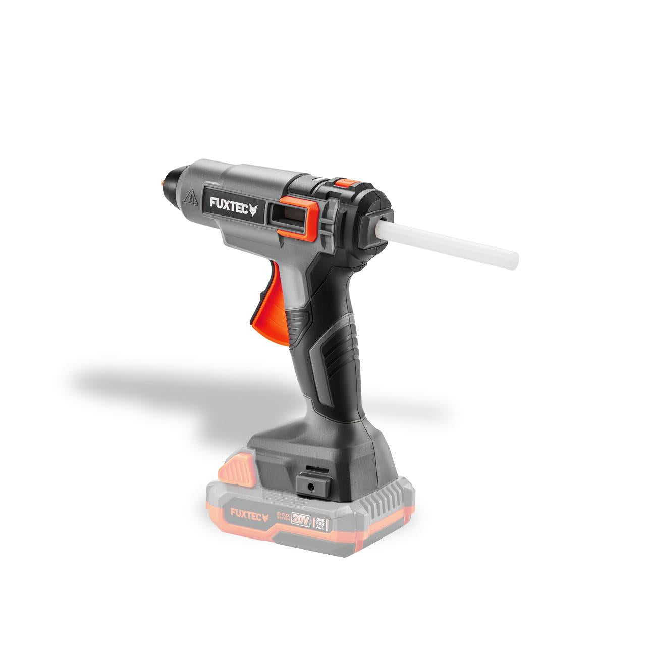 Akumulátorová tavná lepicí pistole FUXTEC 20V FX-E1GG20 bez baterie, bez nabíjecky