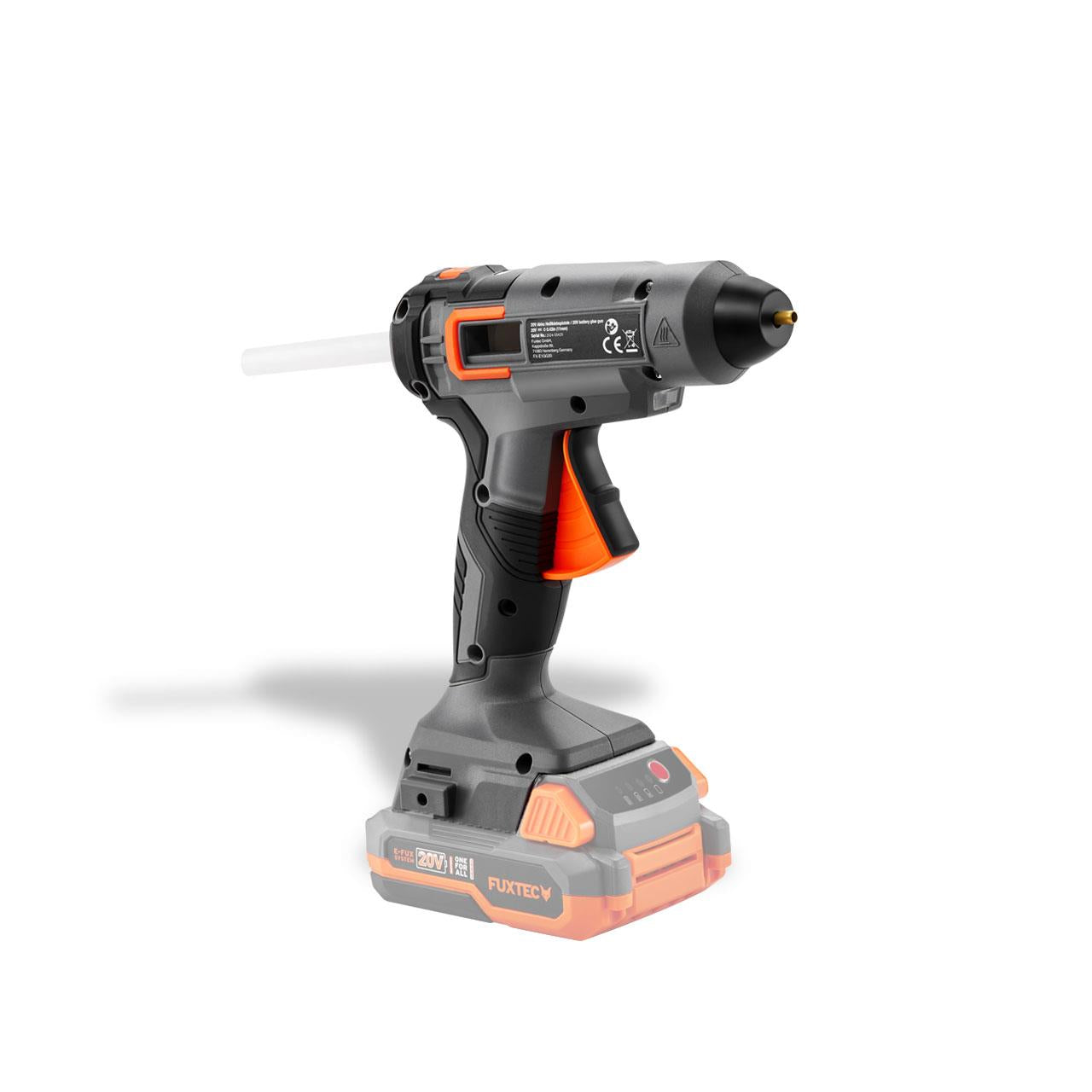 Akumulátorová tavná lepicí pistole FUXTEC 20V FX-E1GG20 bez baterie, bez nabíjecky
