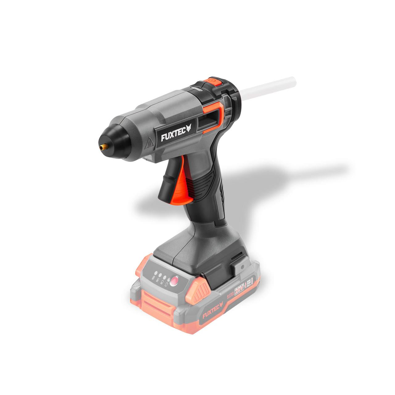 Akumulátorová tavná lepicí pistole FUXTEC 20V FX-E1GG20 bez baterie, bez nabíjecky