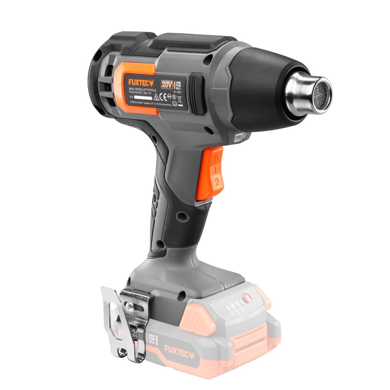 Akumulátorová horkovzdušná pistole FUXTEC 20V FX-E1HLP20 SET s 1 x akumulátorem 2Ah, 1 x nabíjeckou 1A