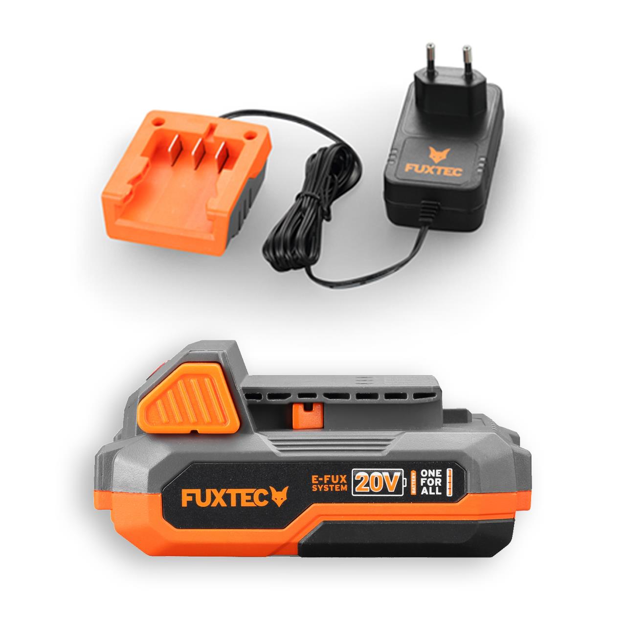 Akumulátorové nužky na živý plot FUXTEC 20V FX-E1HS20 SET s 1 x akumulátorem 2Ah, 1 x nabíjeckou 1A