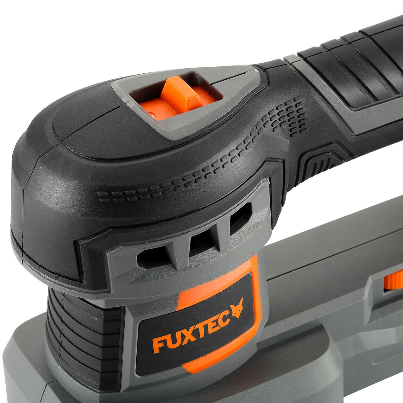 FUXTEC 20V akumulátorová orbitálna brúska FX-E1MS20 SET s 1 x akumulátorom 2Ah, 1 x nabíjackou 1A