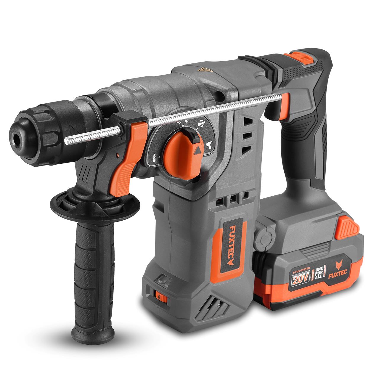 Akumulátorové vrtací kladivo FUXTEC 20V FX-E1RH20 SET s 1 x akumulátorem 4Ah, 1 x nabíjeckou 1A
