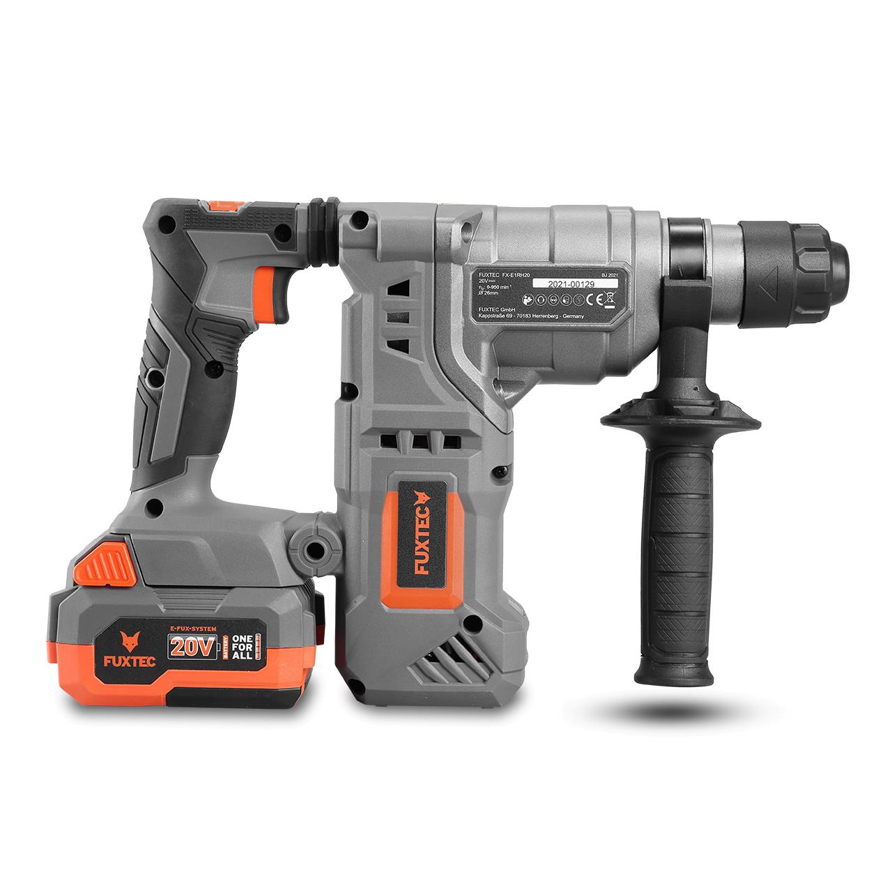 FUXTEC 20V Akku Bohrhammer FX-E1RH20 SET mit 1 x Akku 4Ah, 1 x Ladegerät 1A