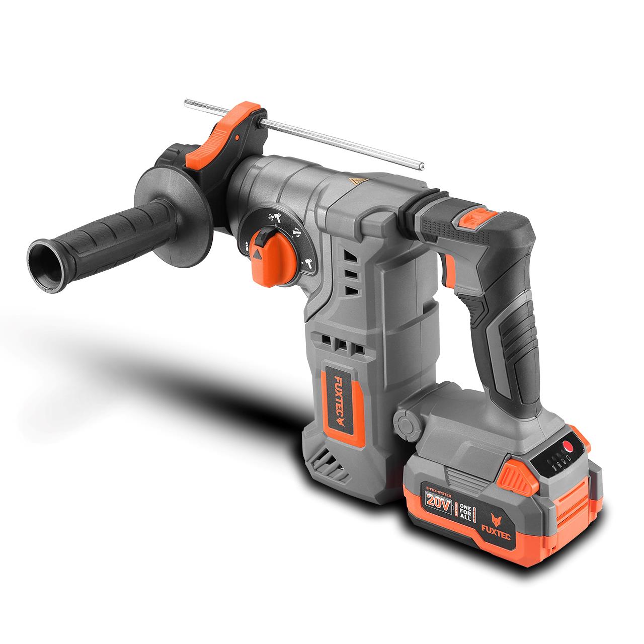 Akumulátorové rotacné kladivo FUXTEC 20V FX-E1RH20 SET s 1 x batériou 4Ah, 1 x nabíjackou 1A