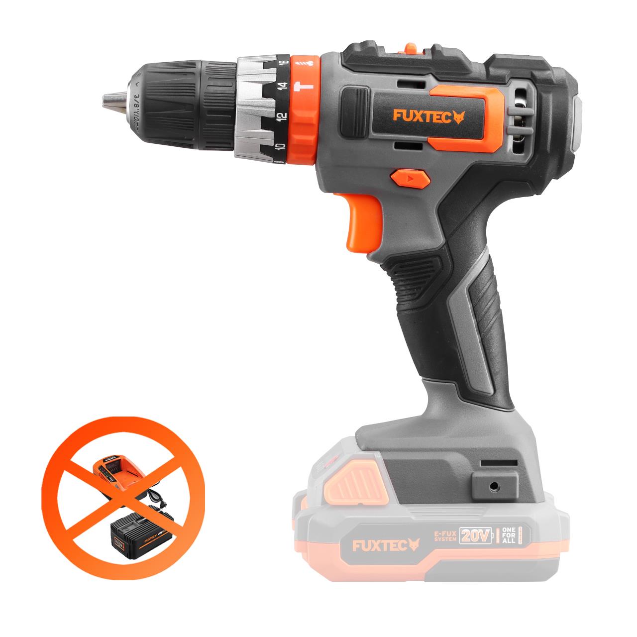 Akumulátorová príklepová vrtacka FUXTEC 20V FX-E1SBS20 bez akumulátoru, bez nabíjecky