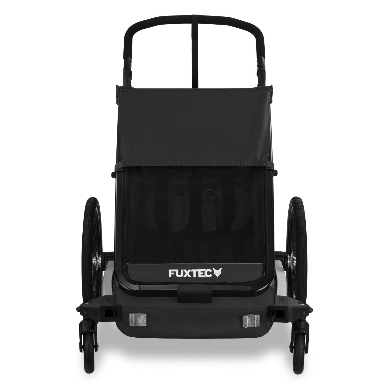 Prívesný vozík za jízdní kolo FUXTEC FX-FA1-SET-SCHWARZ s koleckem pro jogger