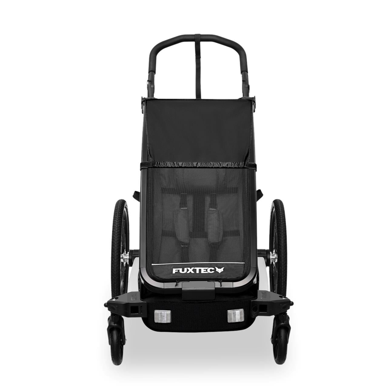 Príves na bicykel FUXTEC FX-FA1S cierny s kolieskom na jogger