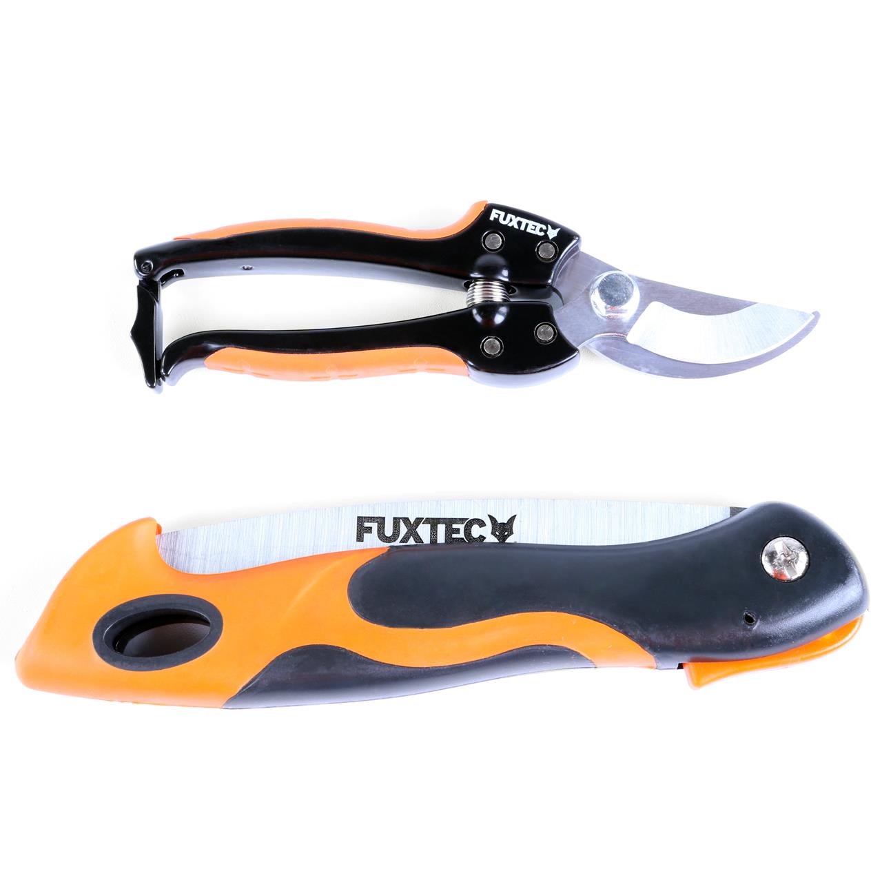 Zahradnické nužky FUXTEC sada 2 kusu - nužky na vetve a skládací pilka
