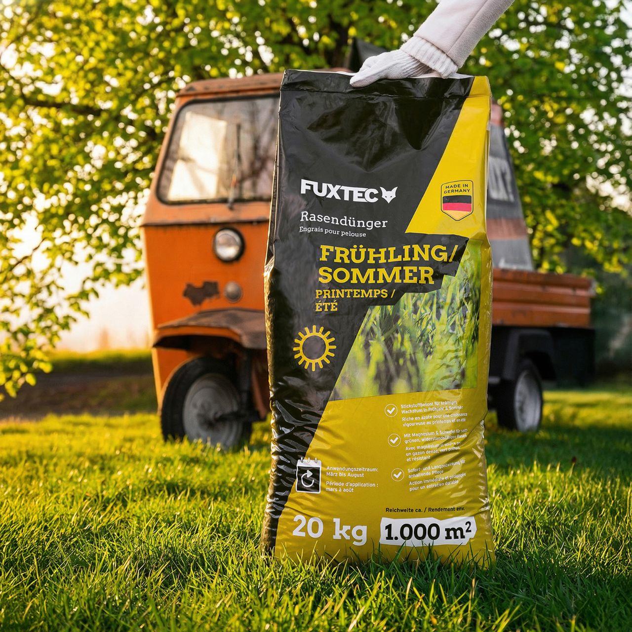 FUXTEC Rasendünger Frühjahr/Sommer FX-RDFS20 20kg für 1000qm