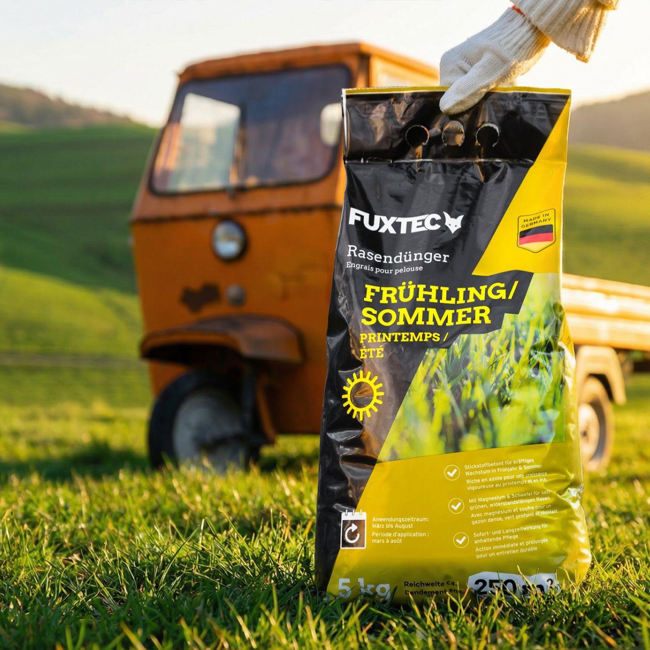 FUXTEC Rasendünger Frühjahr/Sommer FX-RDFS20 20kg für 1000qm