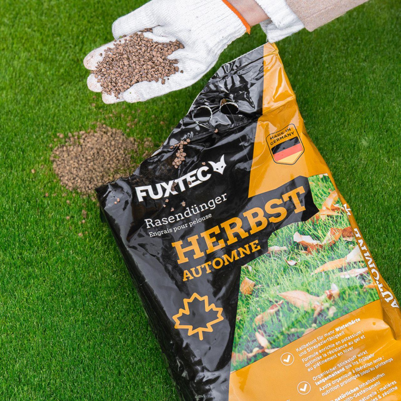 FUXTEC jesenné trávnikové hnojivo FX-RDH10 10 kg na 250 m²