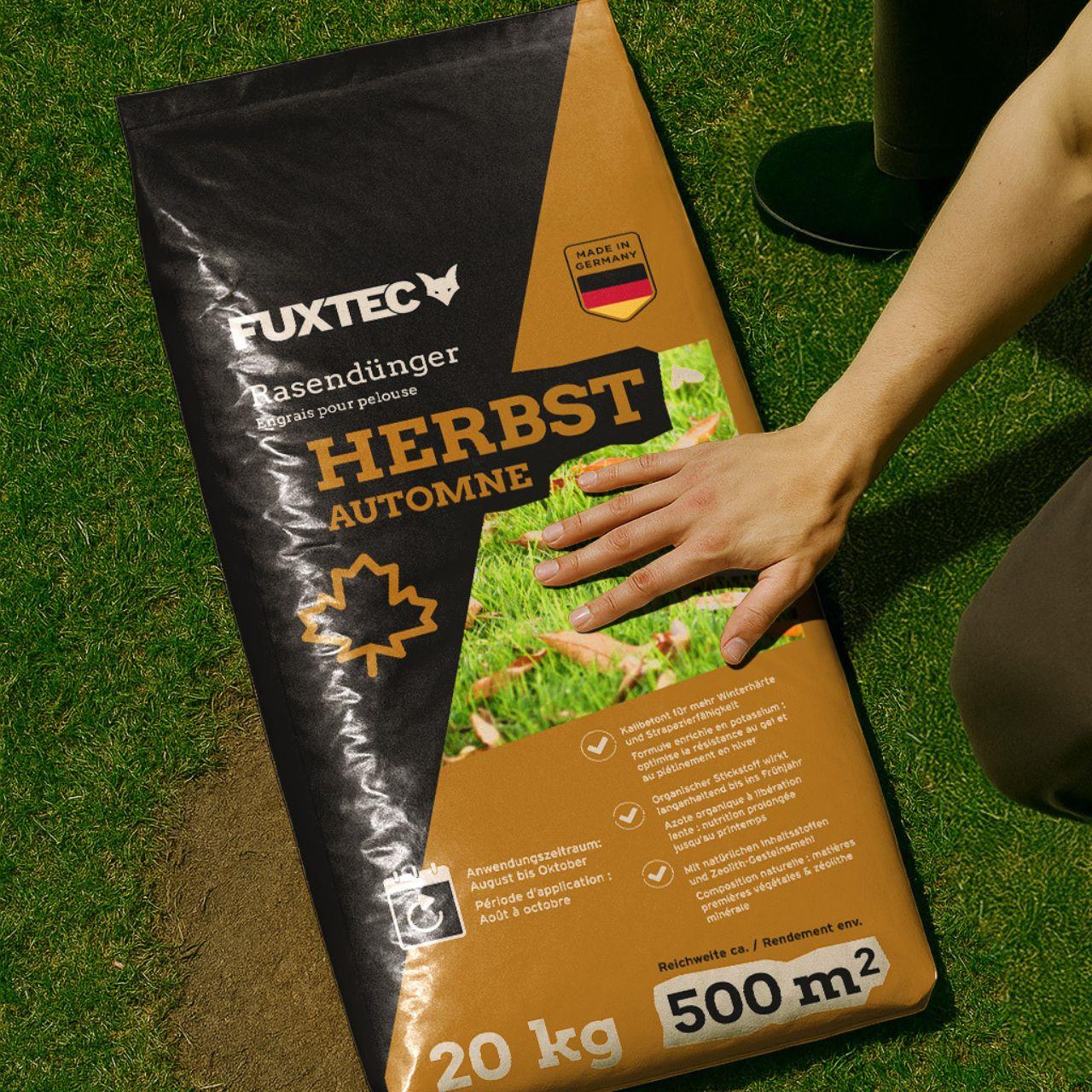 FUXTEC jesenné trávnikové hnojivo FX-RDH10 10 kg na 250 m²