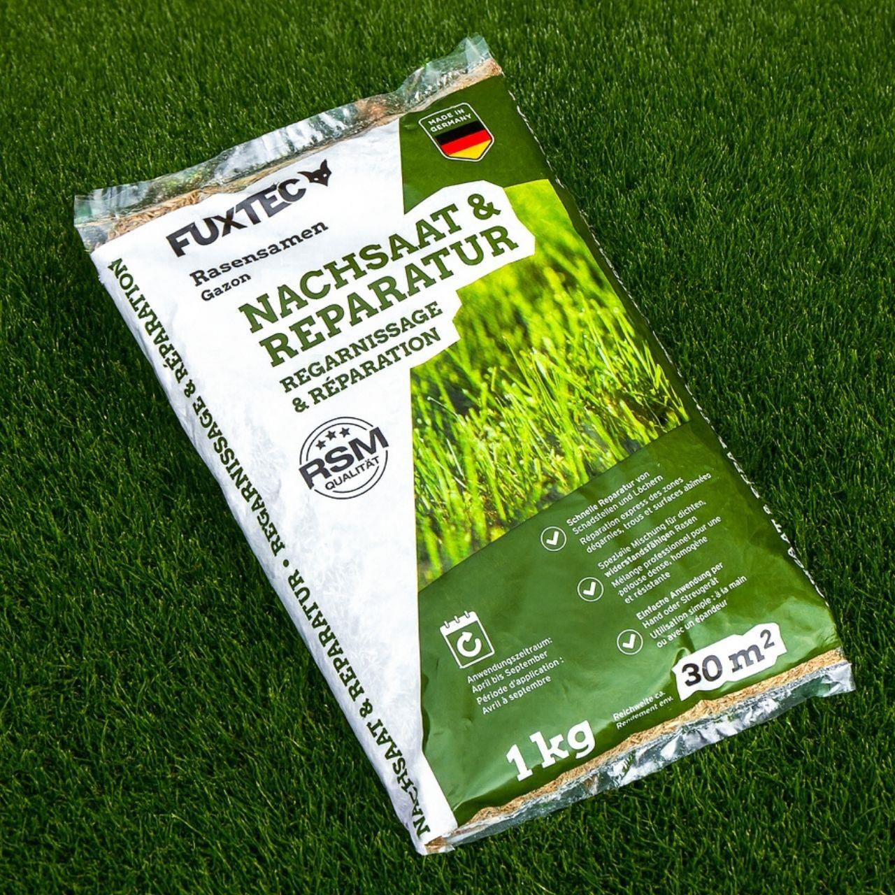 Osivo trávníku FUXTEC FX-RSNR1 - dosévání a opravy