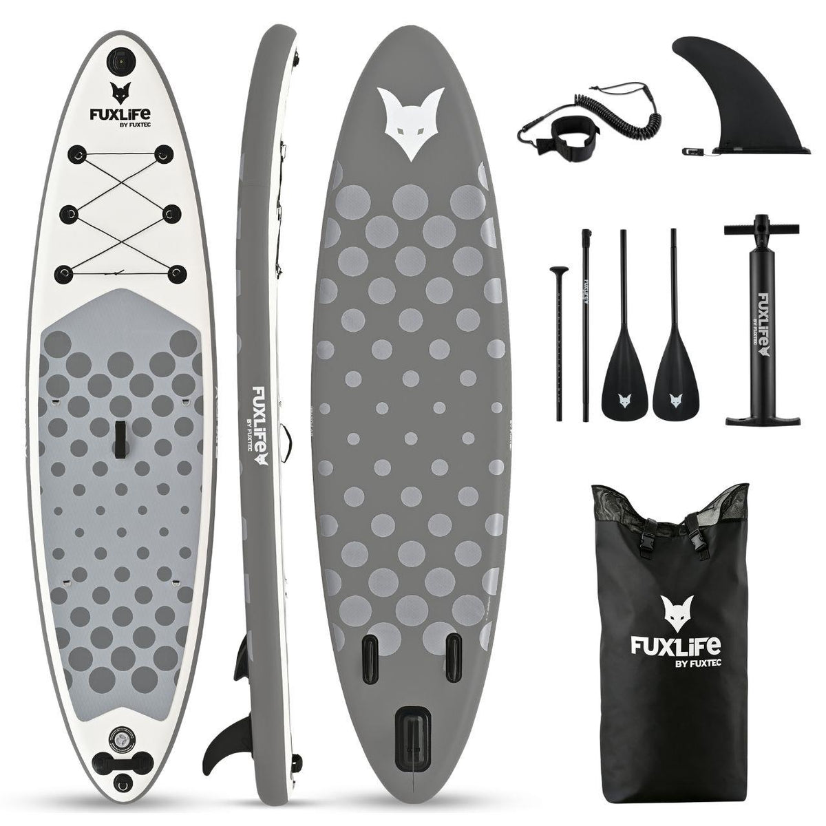 Bild 1 FUXLIFE Stand Up Paddle Board FX-SUP320eco grau