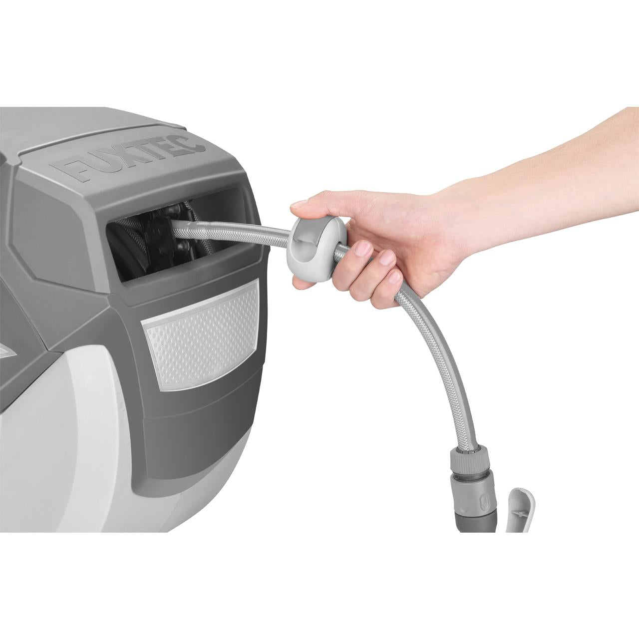 FUXTEC navijak na vodnú hadicu 20 m okrúhly FX-WSA20G sivý