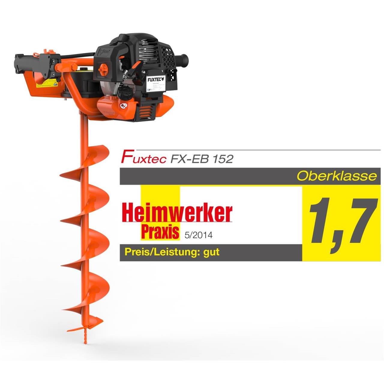 FUXTEC FX-EB152 zemný vrták vrátane 100,150,200mm nástavcov