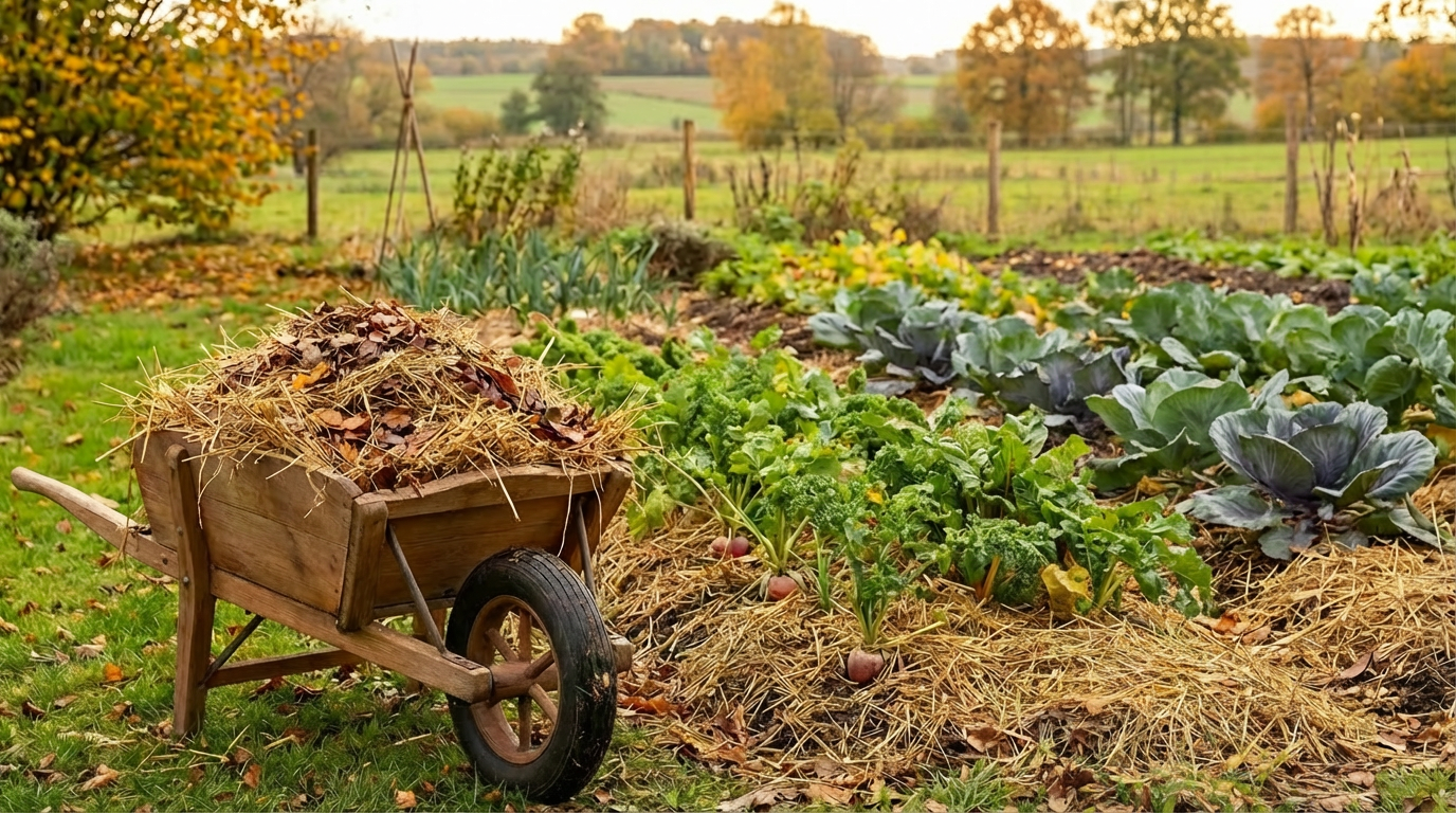 Beete und Wurzeln mit Mulch schützen