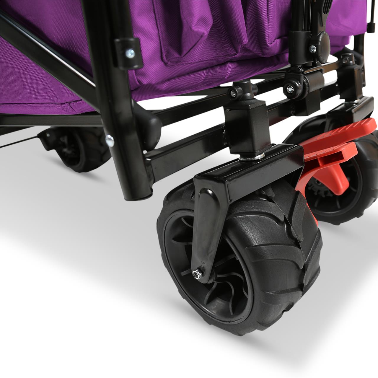 Plážový rucný vozík FUXTEC FX-CTB800 so slnecnou strieškou s UV ochranou, rukovätou na tlacenie a vnútorným rozšírením