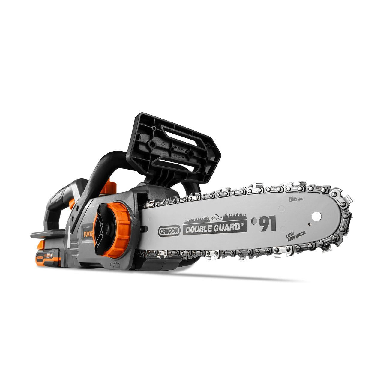 Akumulátorová retezová pila FUXTEC 20V FX-E1KS20 SET 1 s 1 x akumulátorem 2Ah, 1 x nabíjeckou 1A