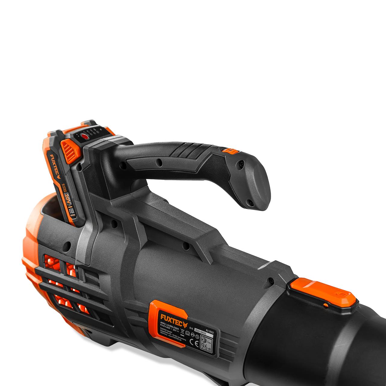 FUXTEC 20V Akku Laubbläser FX-E1LB20 SET 3 mit 1 x Akku 4Ah, 1 x Ladegerät 1A