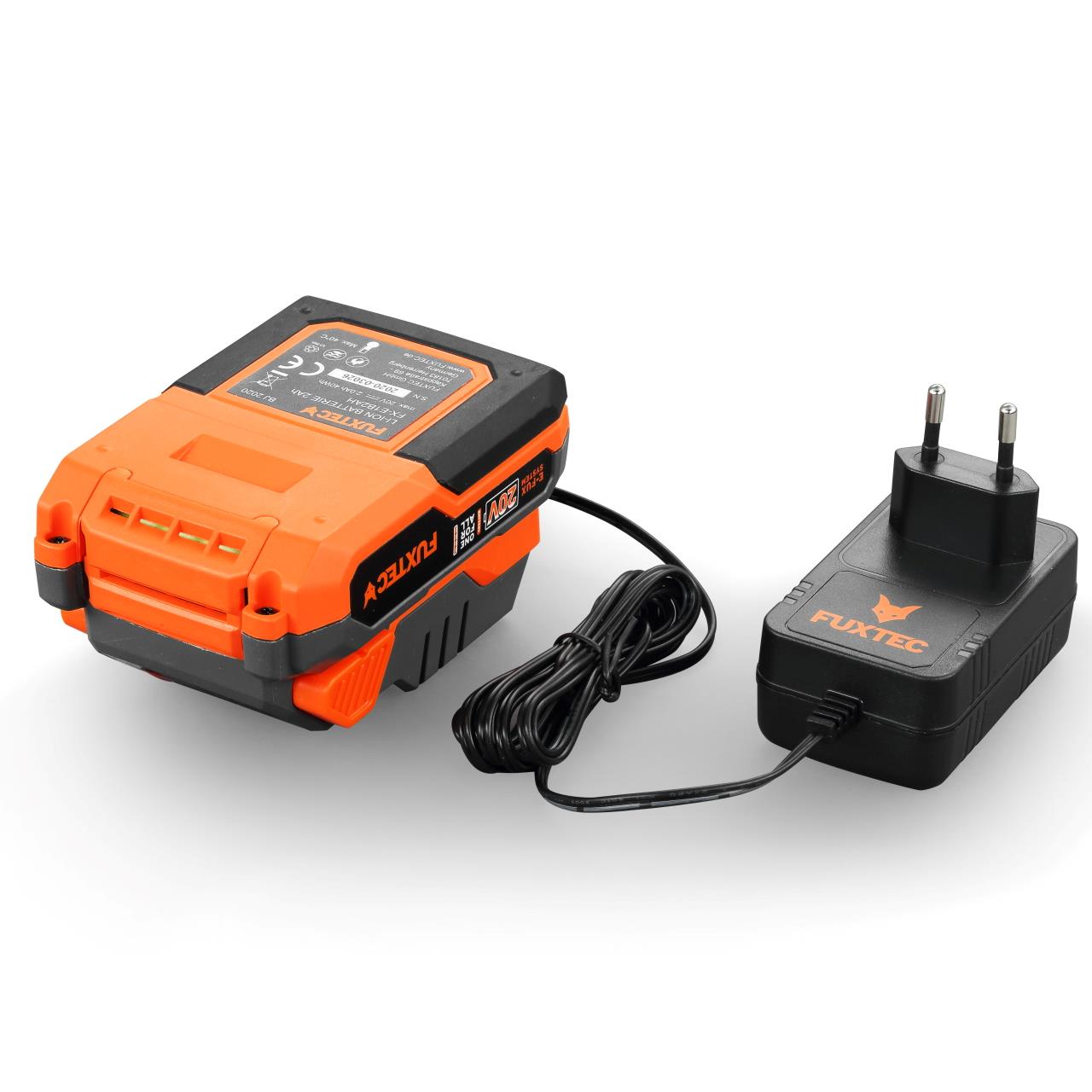 FUXTEC 20V Akku Laubbläser FX-E1LB20 SET 3 mit 1 x Akku 4Ah, 1 x Ladegerät 1A