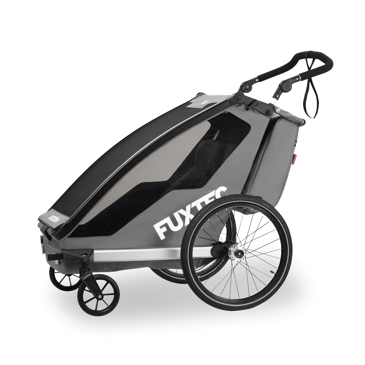 FUXTEC prívesný vozík za bicykel / jogger FX-FA1-SET-GRAY s jogger kolesom