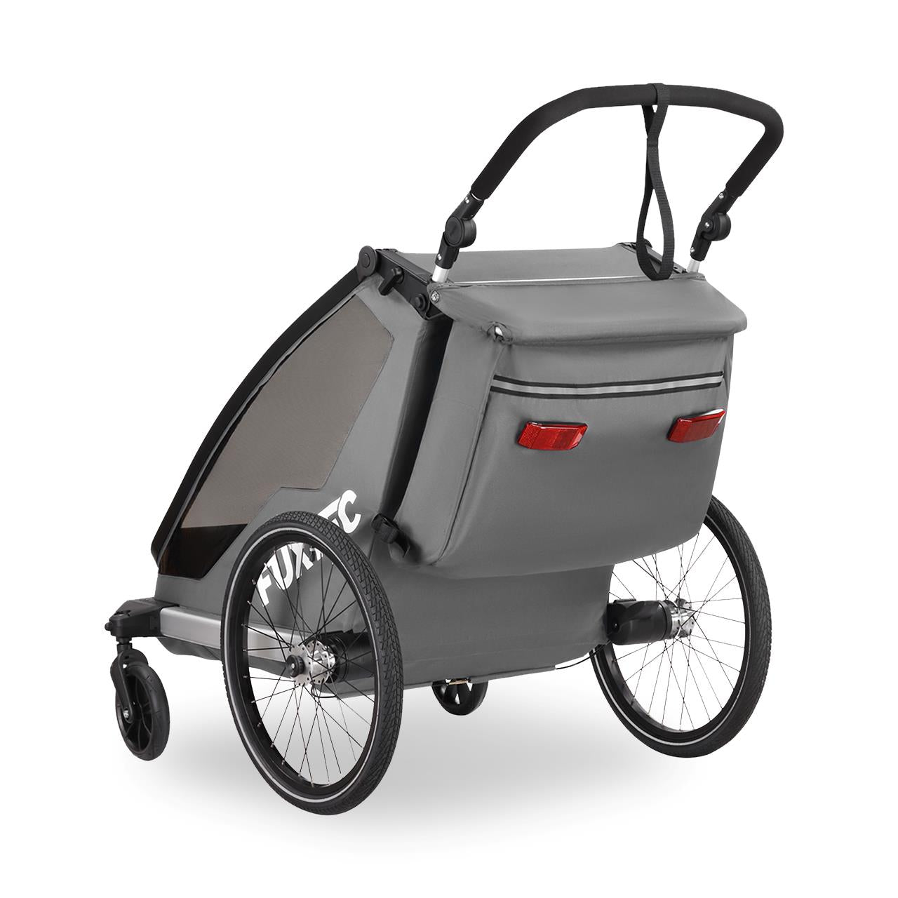 FUXTEC prívesný vozík za bicykel / jogger FX-FA1-SET-GRAY s jogger kolesom