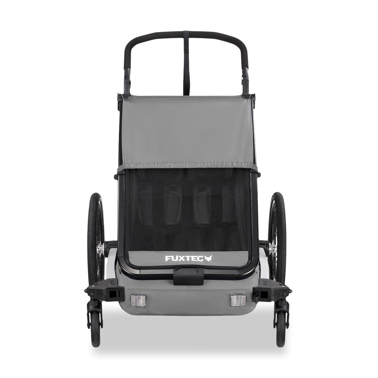 FUXTEC prívesný vozík za bicykel / jogger FX-FA1-SET-GRAY s jogger kolesom