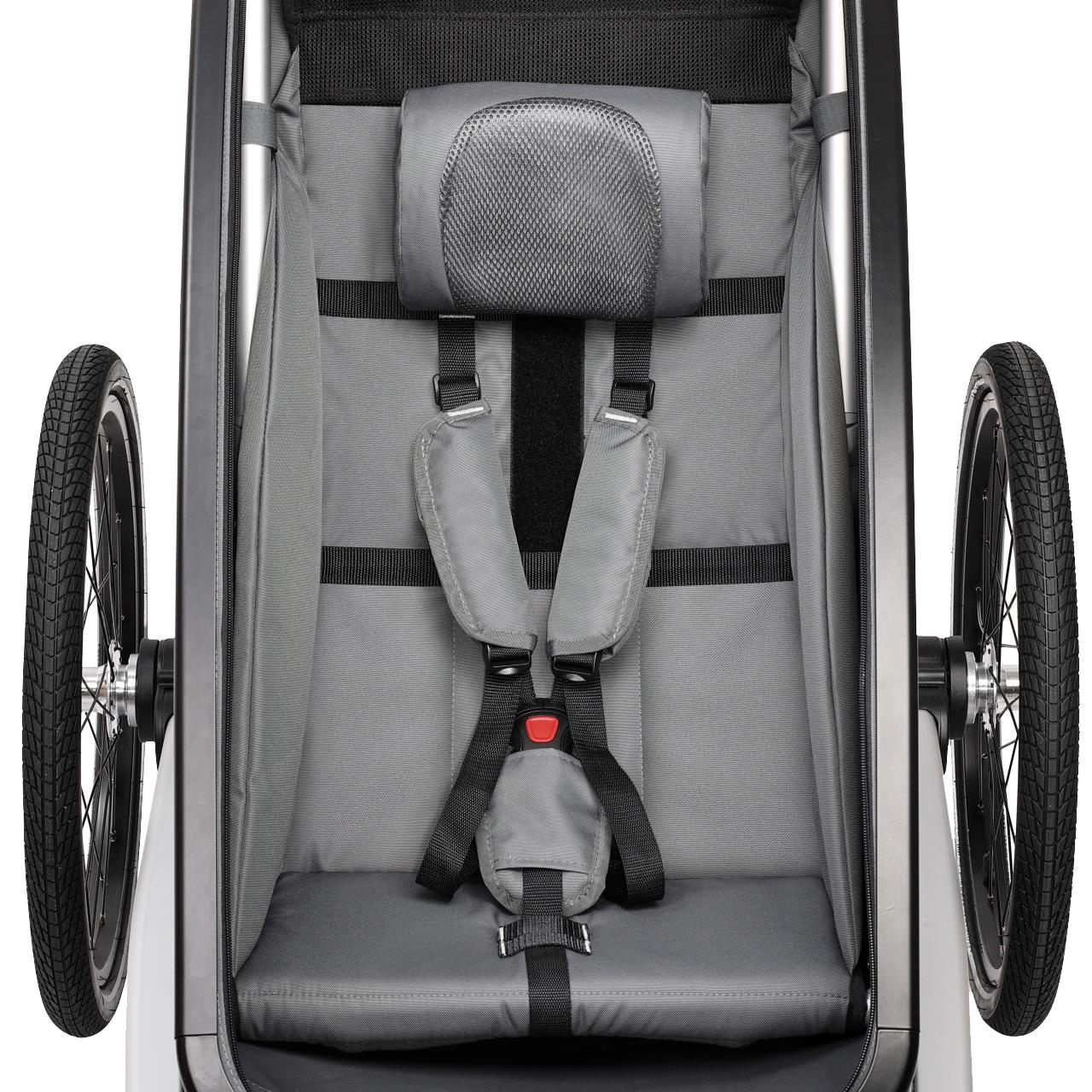 Príves na bicykel FUXTEC FX-FA1S sivý s jogger kolesom