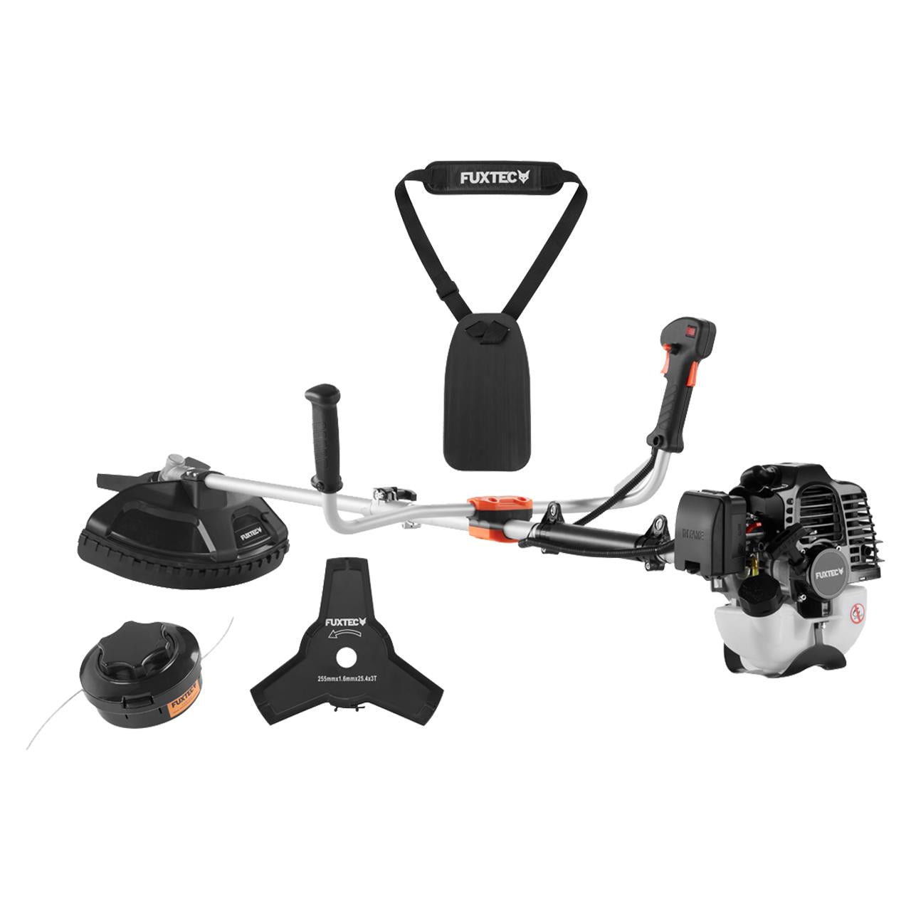 Sada krovinorezu FUXTEC FX-MS125 a benzínových nužek na živý plot FX-MH126