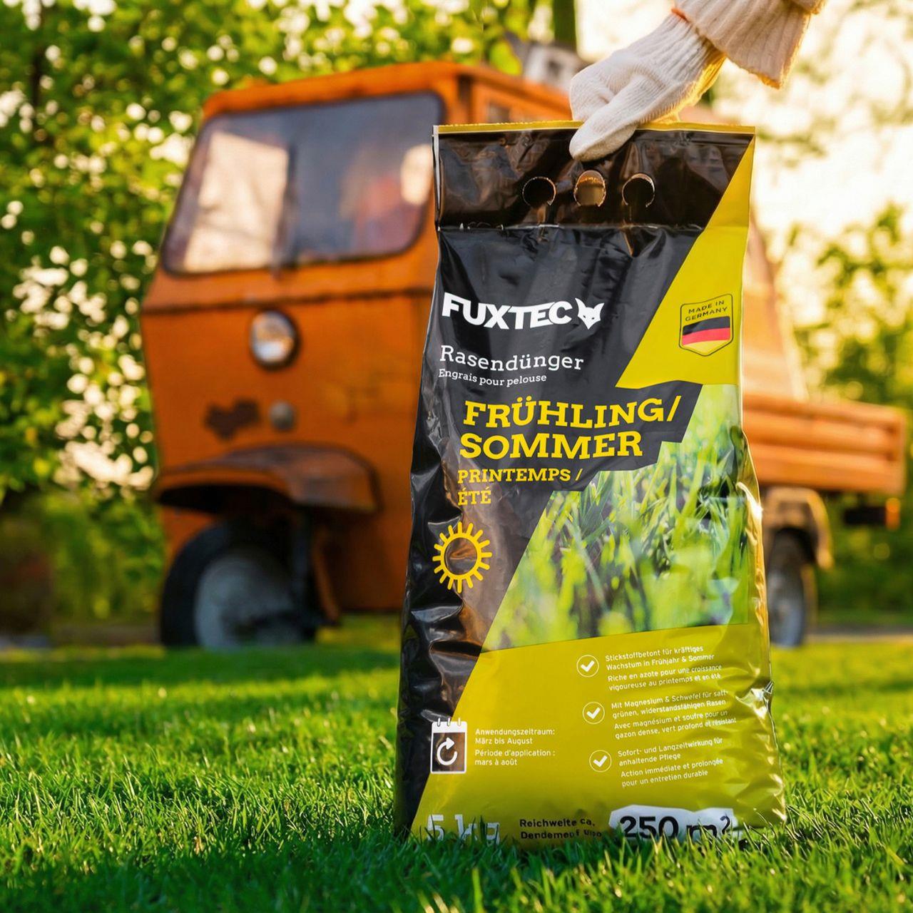 FUXTEC hnojivo na trávnik jar/leto FX-RDFS 10 kg na 500 m2